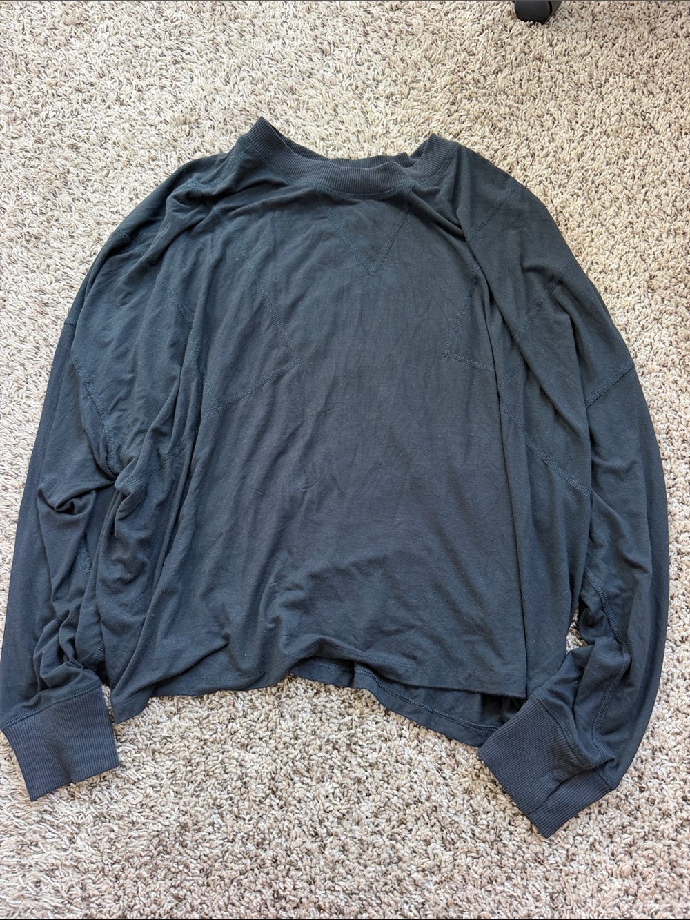 FP Movement by Free People Black Crewneck Lightweight Pullover